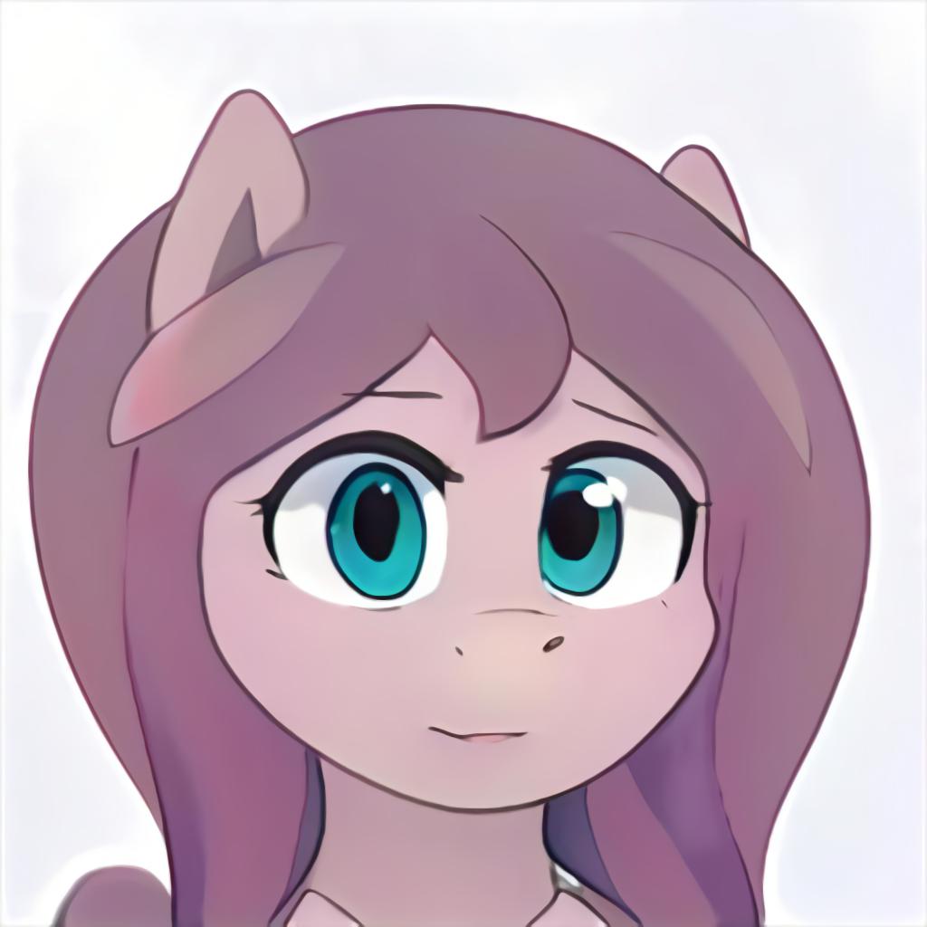 Example pony portrait generated by StyleGAN 2